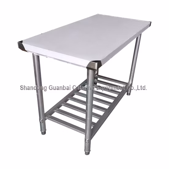 Équipement de restauration commerciale, Table de travail de cuisine en acier inoxydable, Table de travail en métal, établi de Garage